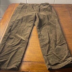 Lauren Ralph Lauren women’s Brown Plaid Corduroy Pants